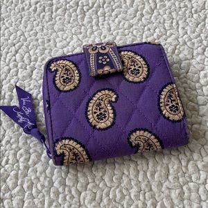 Vera Bradley Simply Violet Purple Paisley Wallet